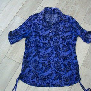 Button  Front Blouse Size Med